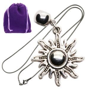 Sunshine Sun Necklace You Are My Sunshine Silver Sunburst Pendant